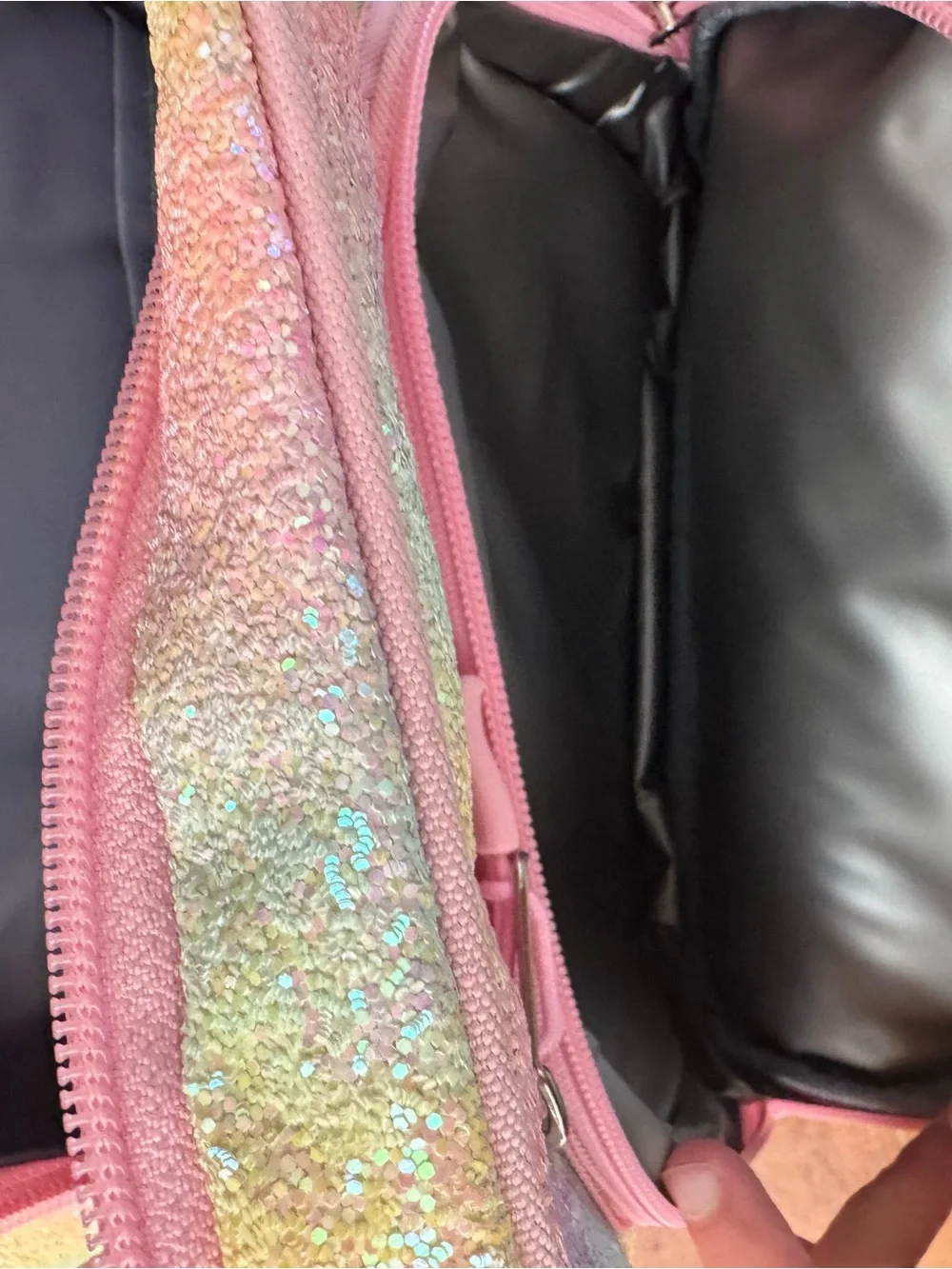Kids Sparkle Backpack — Pink Iridescent Glitter